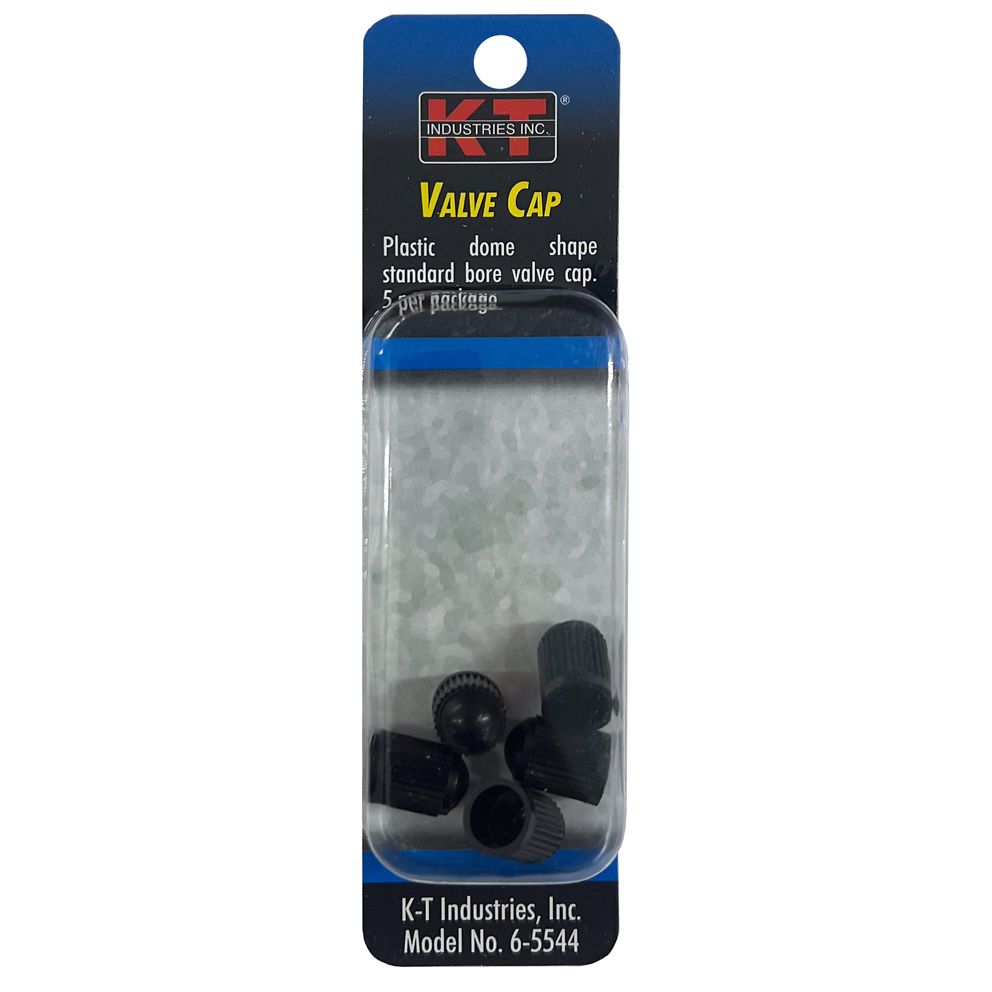 K-T Industries Plastic Valve Caps — 5 Pk., Standard Bore, Model# 6-5544
